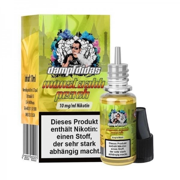 DAMPFDIDAS Monstaahh Peach Nikotinsalz Liquid 10 ml