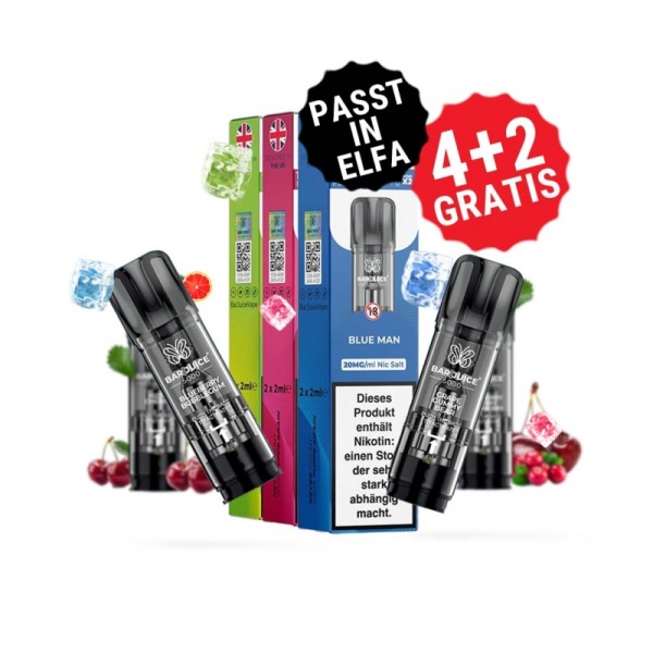 Bar Juice Pods Bundle - 4 + 2 Gratis
